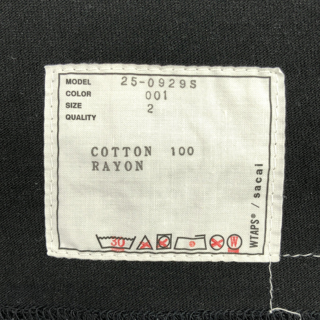 sacai | 2025SS | x WTAPS 刺繡 T 卹 01 標誌刺繡 T 卹 | 2 | 男款