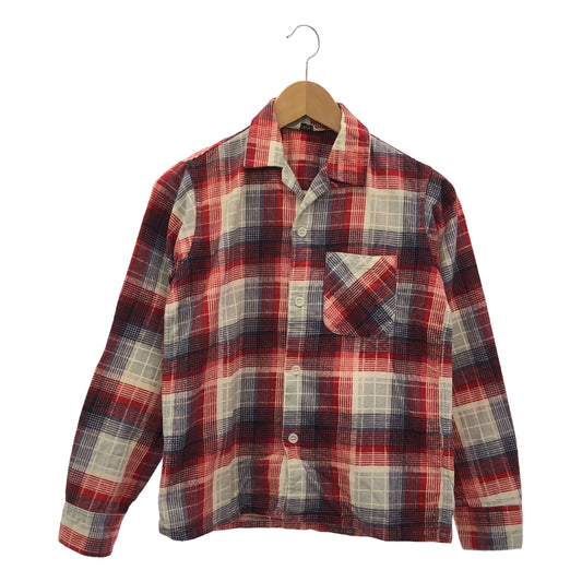 VINTAGE / Vintage clothing | 60s check print open collar flannel shirt | Red / White / Navy | Men's