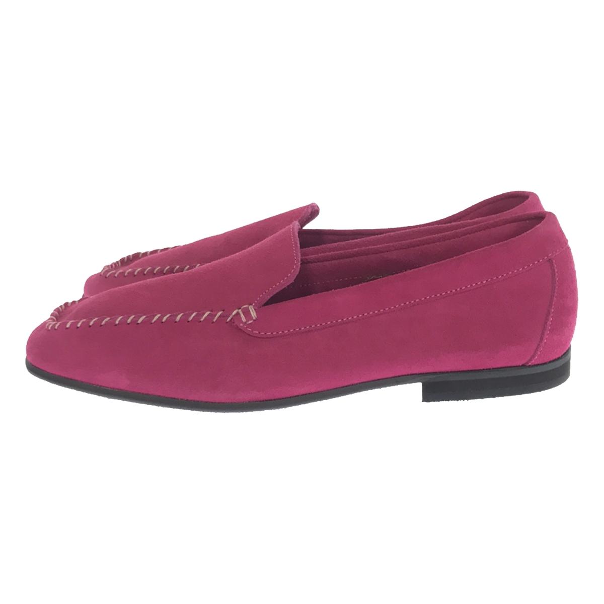 [Good Condition] DI MELLA / Di Mella | SUEDE SLIP-ON Suede Leather Slip-On Shoes | 37 | Pink | Women's