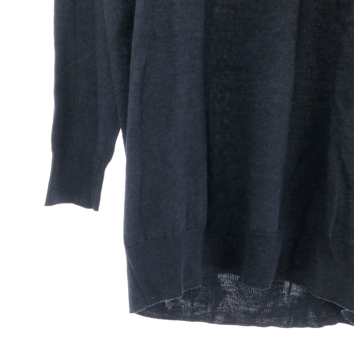 [Good Condition] CABANE de ZUCCa | V-neck Designer Shoulder Knit | M | Navy | Women's