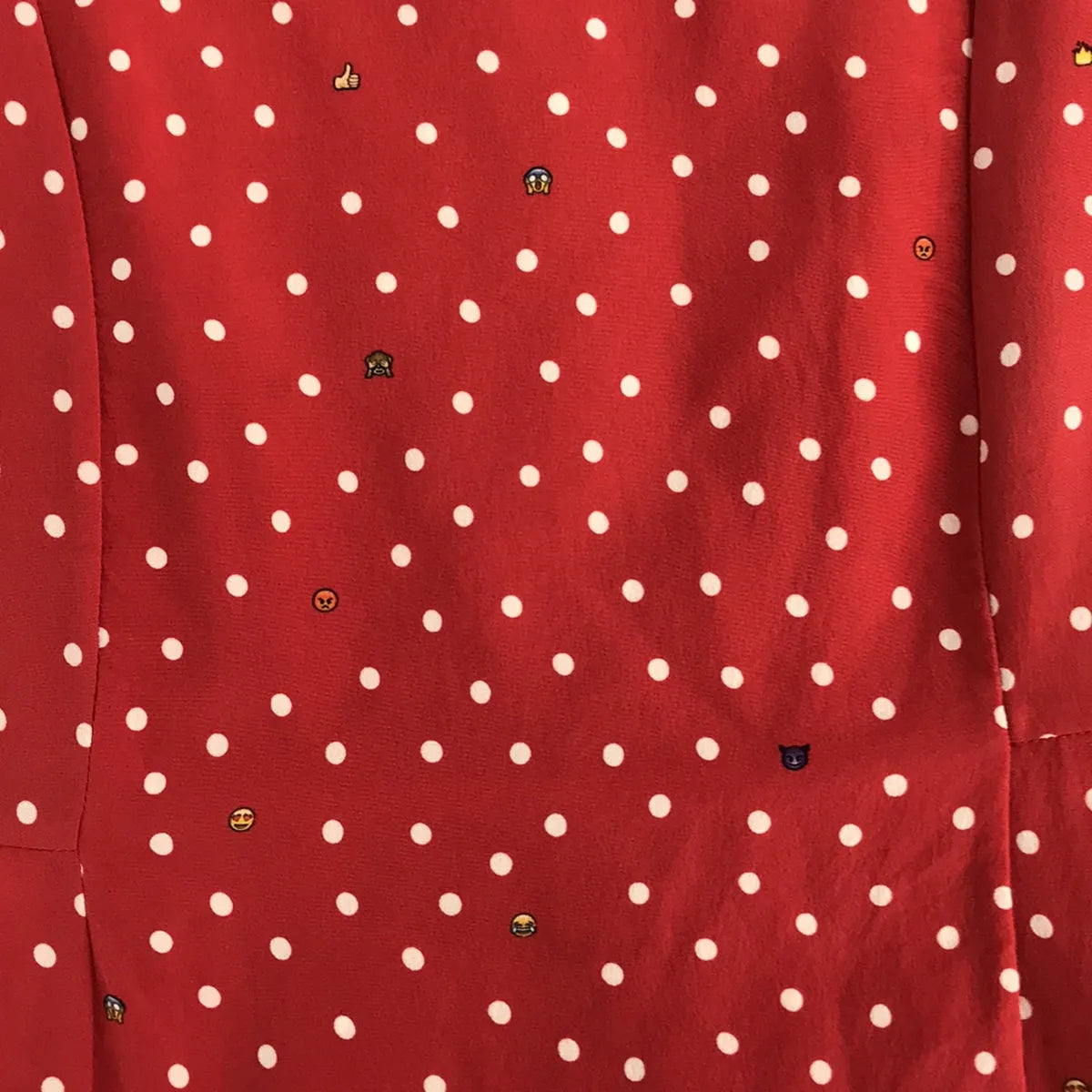 VETEMENTS / ヴェトモン | emoji ドット ワンピース | S | ネイビー/レッド | レディース