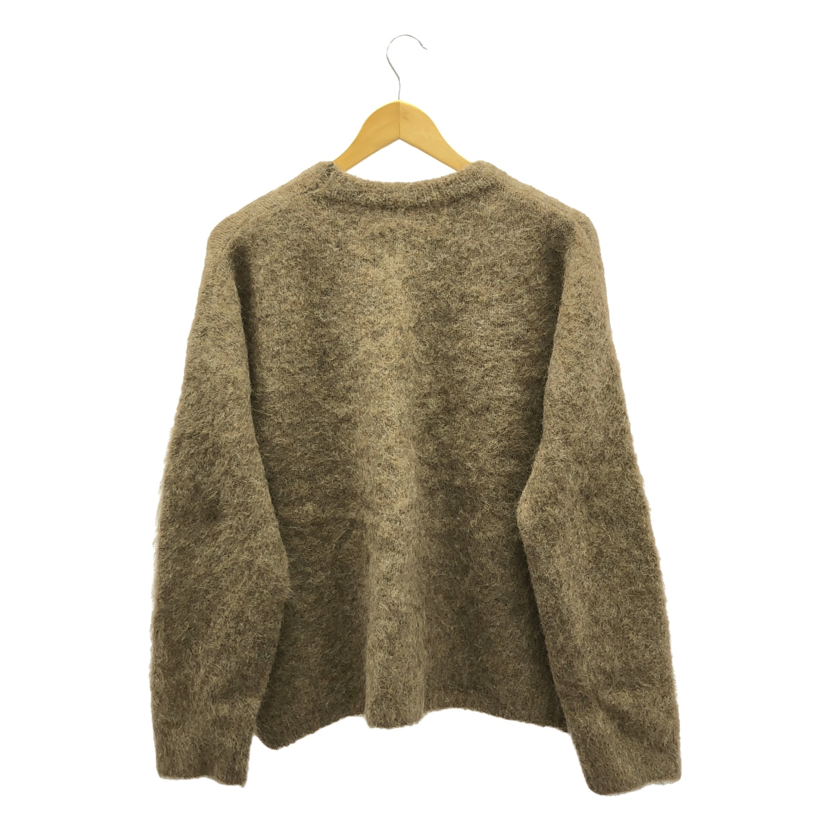 aere | Alpaca blend crew neck knit | Brown | Women's