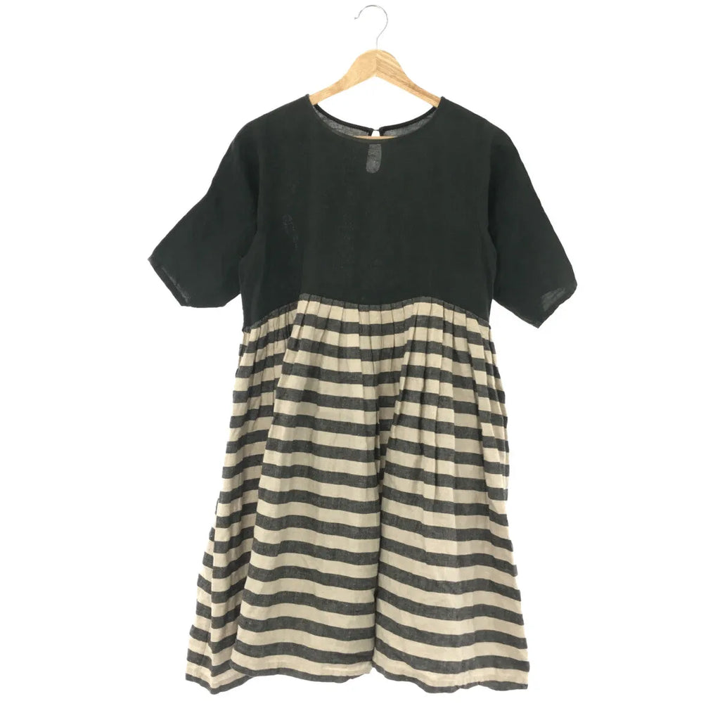 Le Vestiaire de Jeanne / ル ヴェスティエール ド ジャンヌ | リネン ボーダー切替 ワンピース |