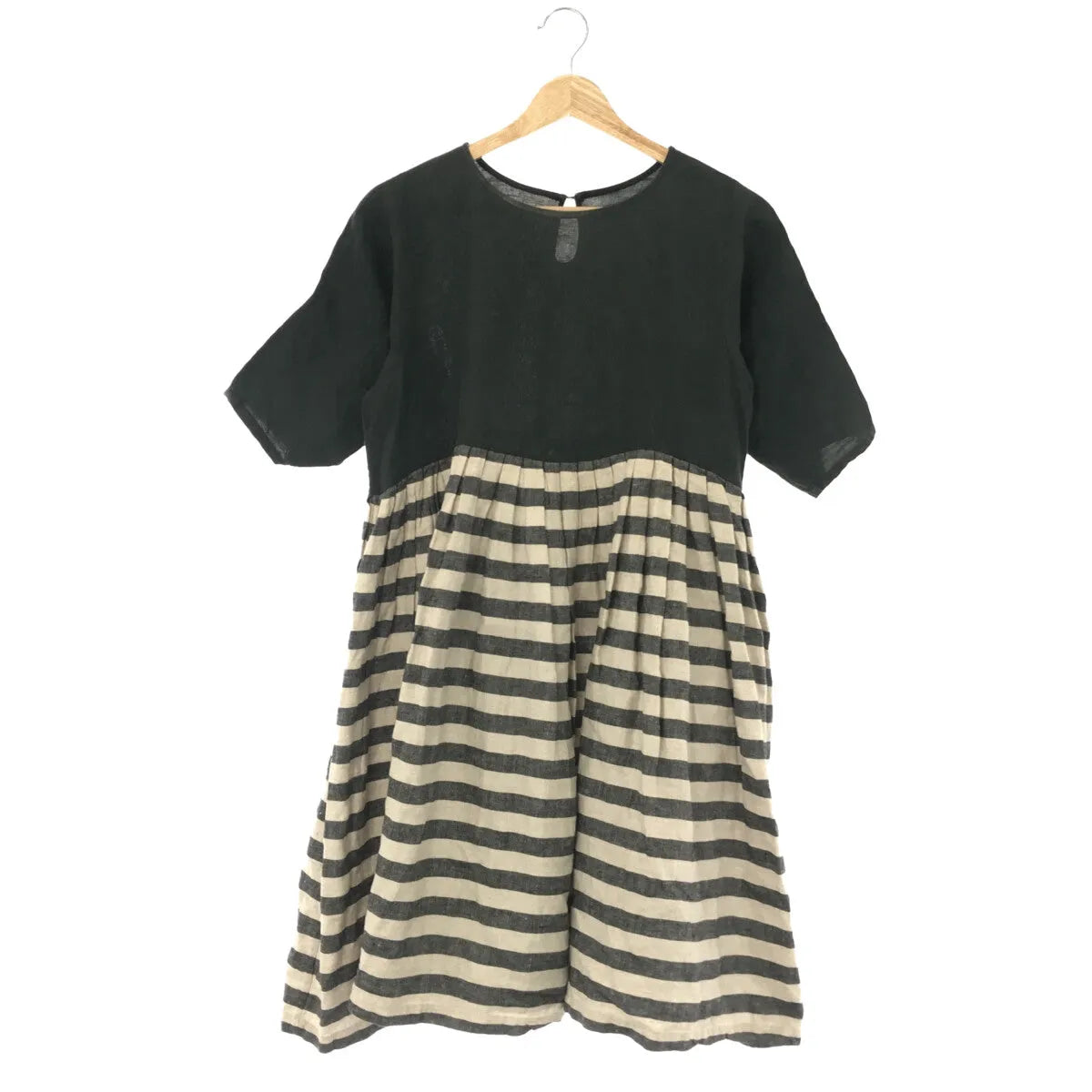 Le Vestiaire de Jeanne / ル ヴェスティエール ド ジャンヌ | リネン ボーダー切替 ワンピース |