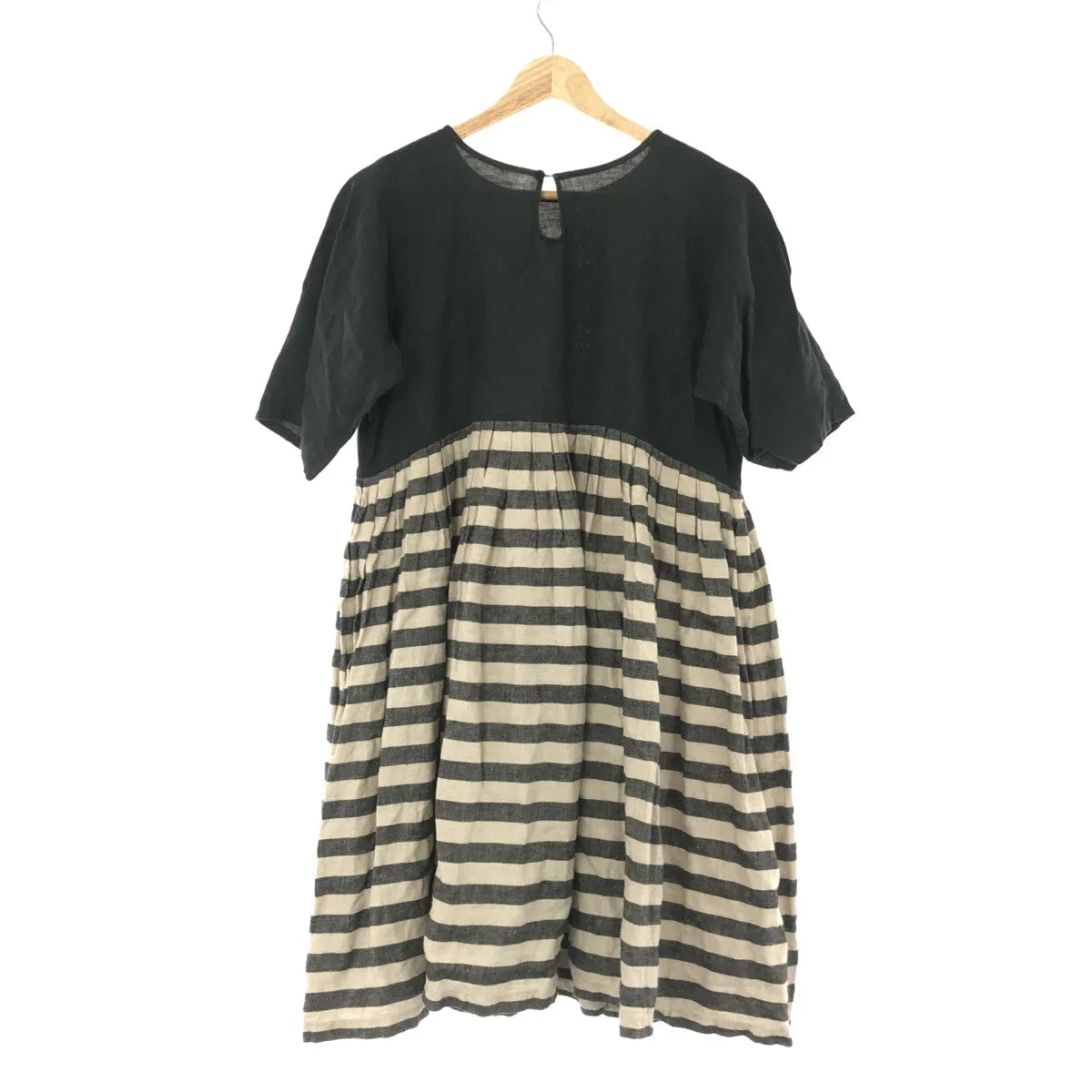 Le Vestiaire de Jeanne / ル ヴェスティエール ド ジャンヌ | リネン ボーダー切替 ワンピース |