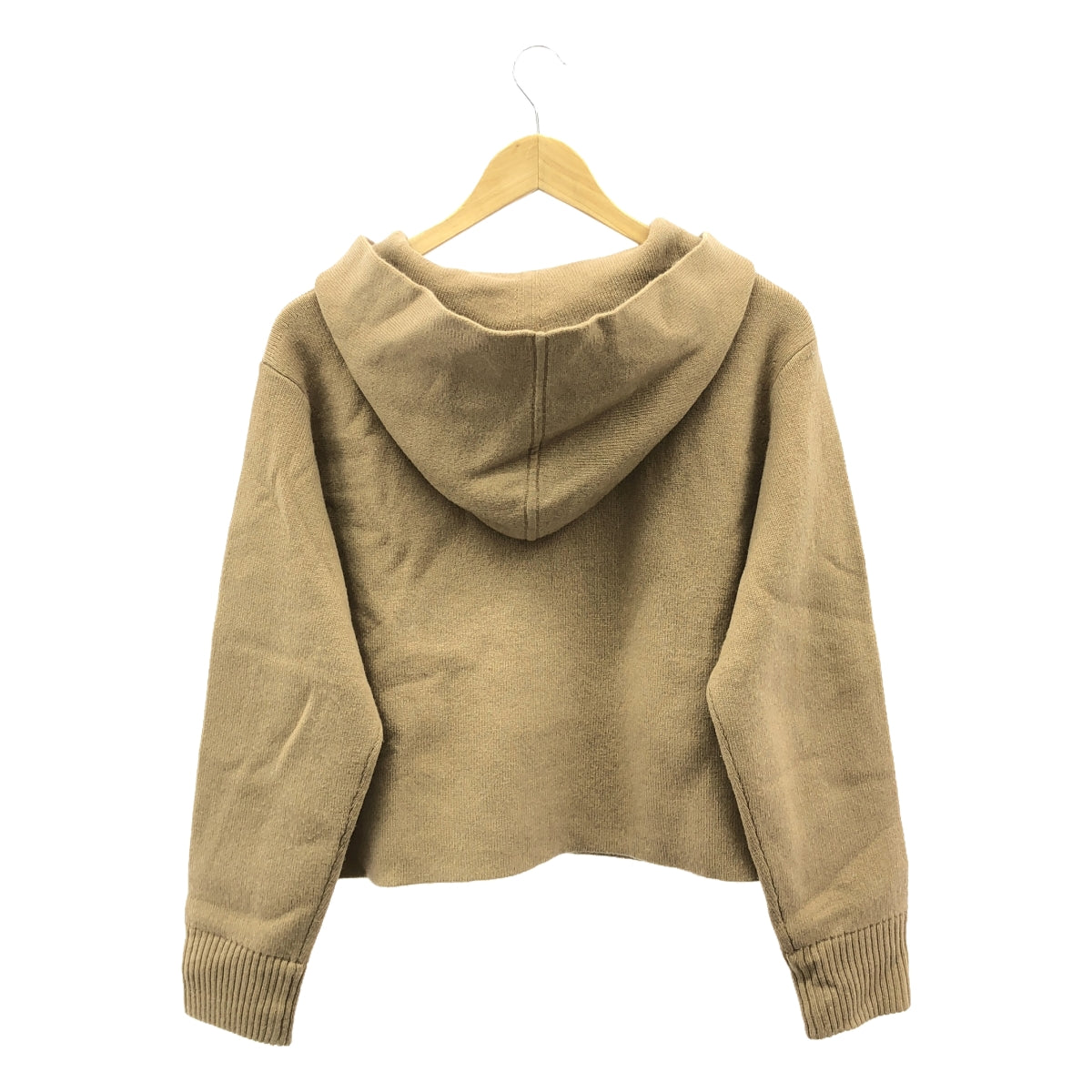 理論 | LANA CASH VARSITY 連帽針織派克大衣 | S |米色 |女性的
