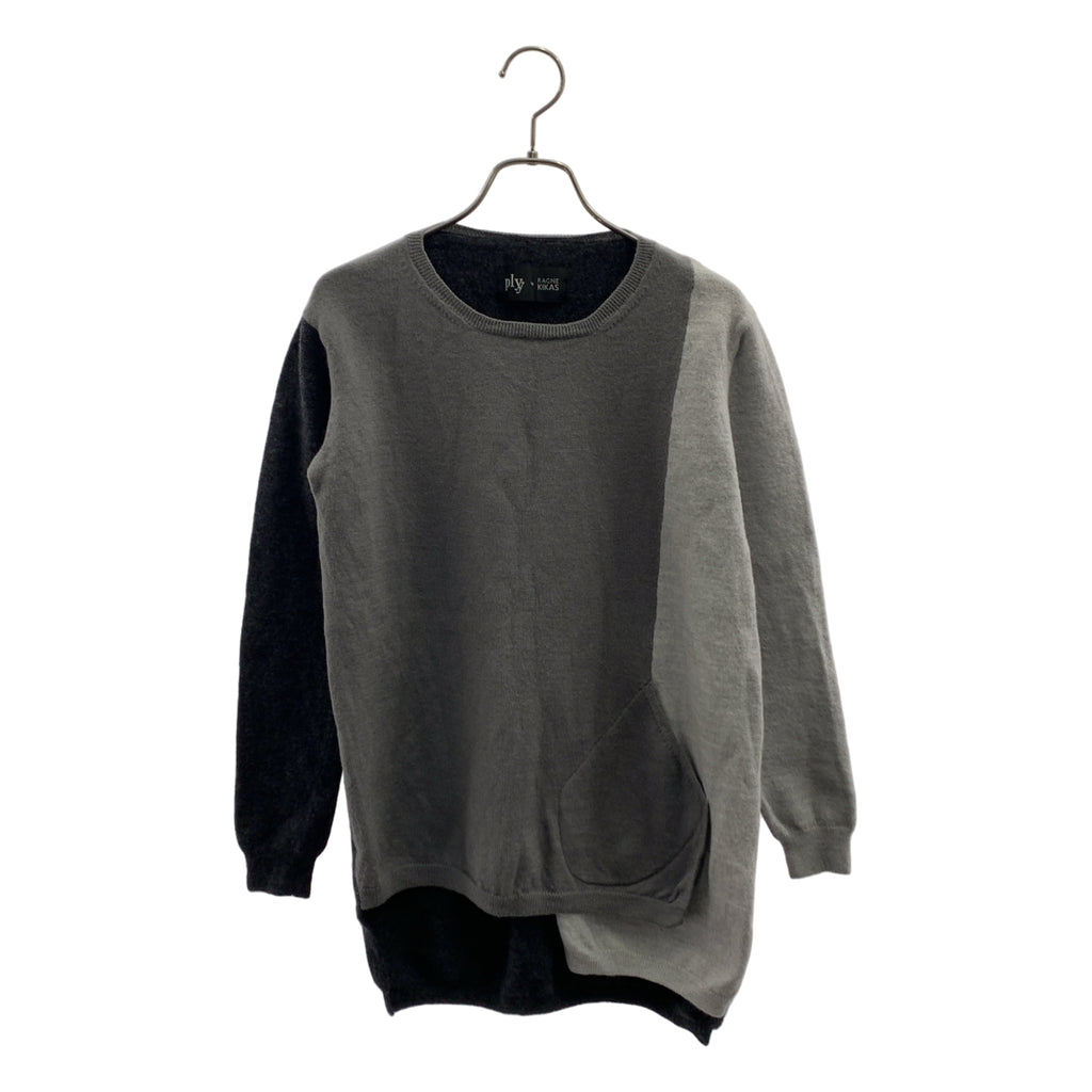 plyy by RAGNE KIKAS / プライバイラグネキカス | ウール パッチ クルーネック ニット セーター | 2 | レディース