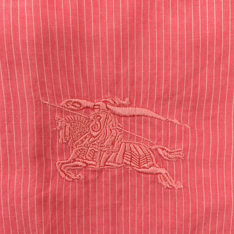 BURBERRY LONDON / バーバリーロンドン | コットン ストライプ ロゴボタン ギャザー シャツ ブラウス | 38 | レディース