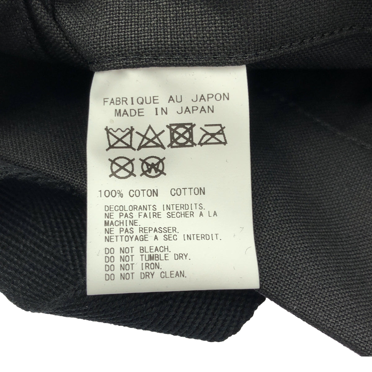 [狀況極佳] 山本耀司 | 標誌印花帆布手提包 | 黑色 | 女款