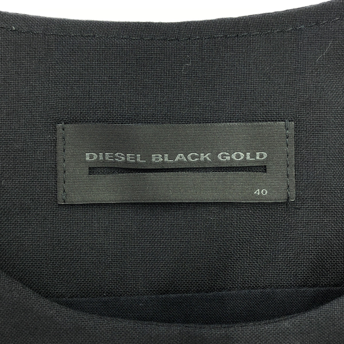 DIESEL BLACK GOLD / ディーゼルブラックゴールド | ストライプ 切替 ストーン付 ワンピース | 40 | ブラック | レディース