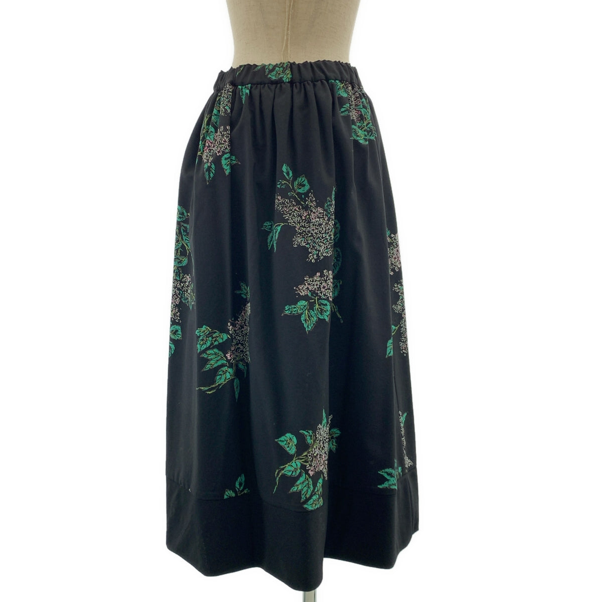 [狀況良好] 經編 COMME des GARÇONS |公元 1996 年 |特殊印花長裙|黑色|女性的