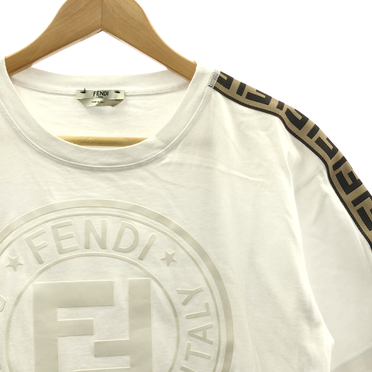 FENDI / フェンディ | コットン ズッカ ビックロゴ カットソー | 38 |