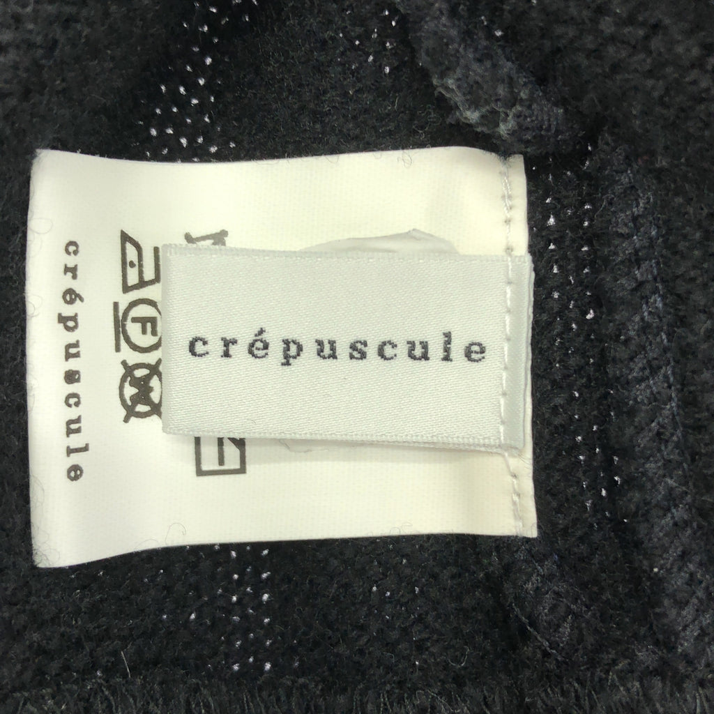 Crepuscule / 크렙스큐어 | 울 니트 지퍼 재킷 블루존 | 2 | 블랙 | 남성