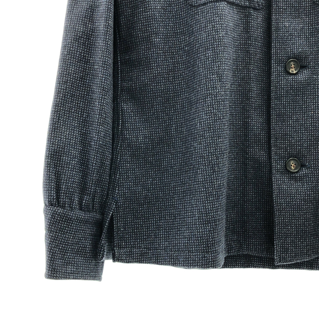 戒指外套 | 100% 羊絨雙口袋襯衫外套 | L 碼 | 男士