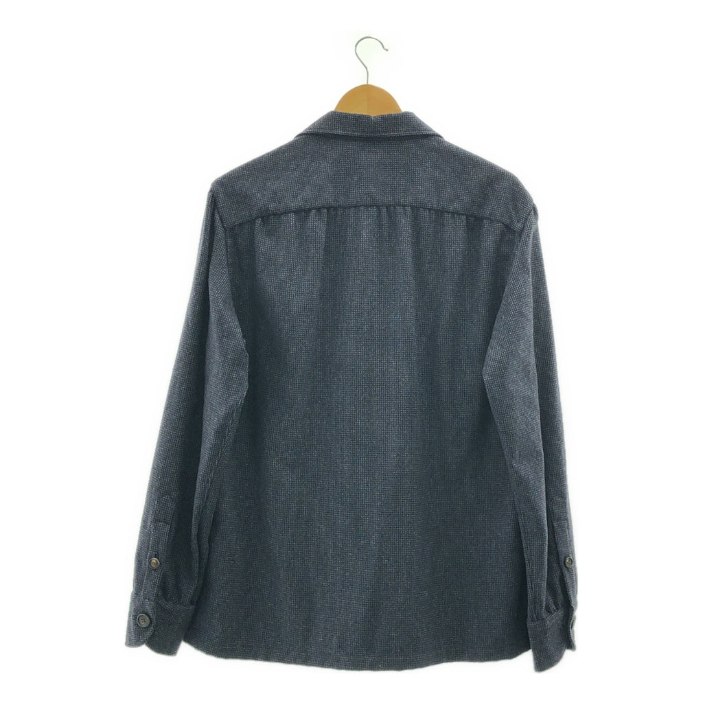 戒指外套 | 100% 羊絨雙口袋襯衫外套 | L 碼 | 男士