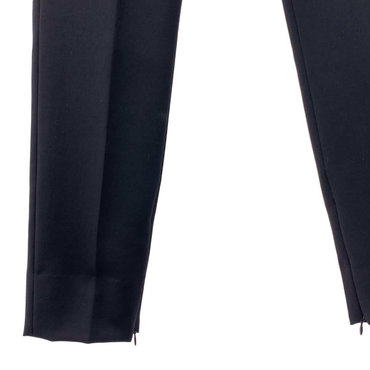 Deuxieme Classe / ドゥーズィエムクラス | Wool Mohair Sleeve Zip Straight Pants ウール モヘア 裾ジップ ストレートパンツ | 36 | レディース