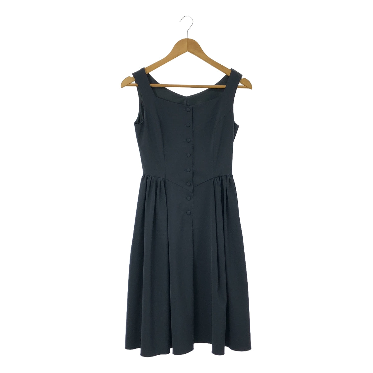 [Good Condition] Rene | Sleeveless Flare Dress | Size 32 | Navy | Women's