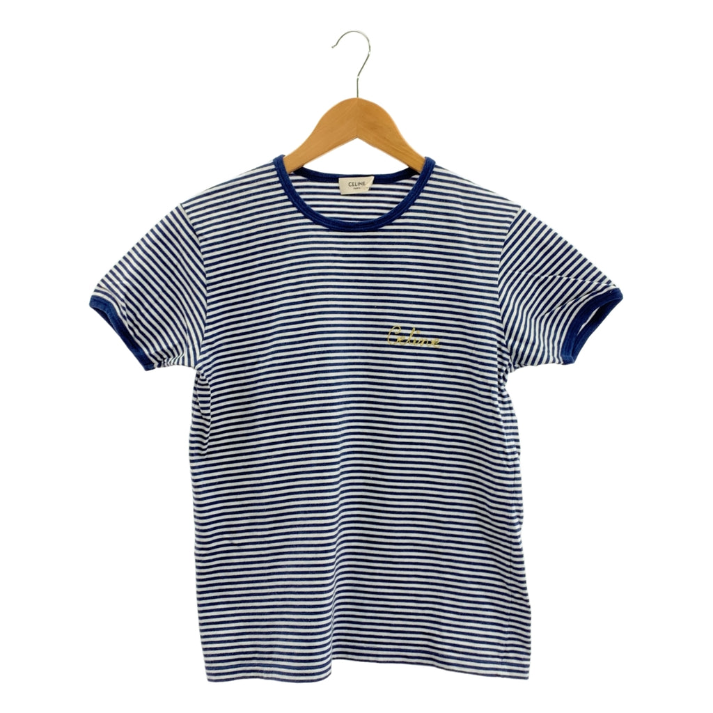 CELINE / セリーヌ | embroidered t-shirt ボーダー カットソー | M | レディース