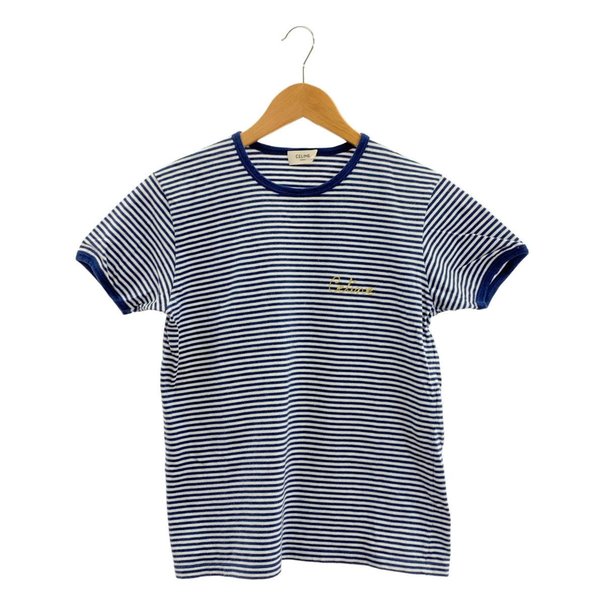CELINE / セリーヌ | embroidered t-shirt ボーダー カットソー | M | レディース