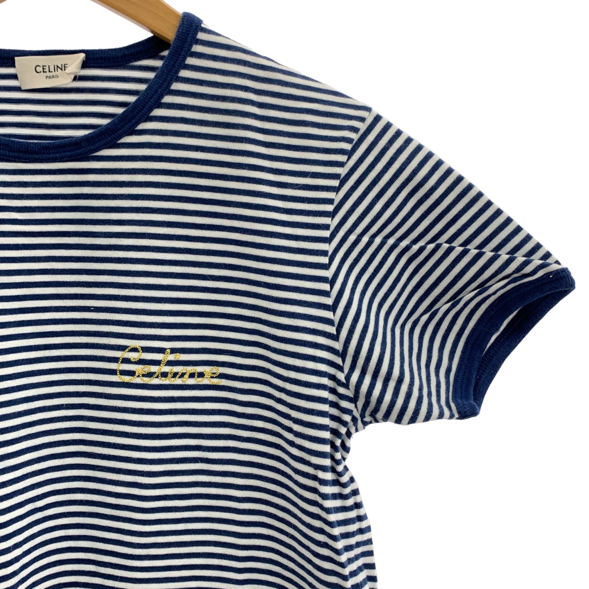 CELINE / セリーヌ | embroidered t-shirt ボーダー カットソー | M | レディース