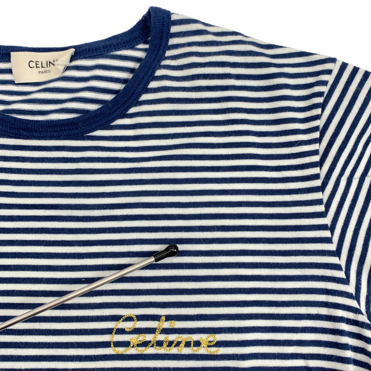 CELINE / セリーヌ | embroidered t-shirt ボーダー カットソー | M | レディース