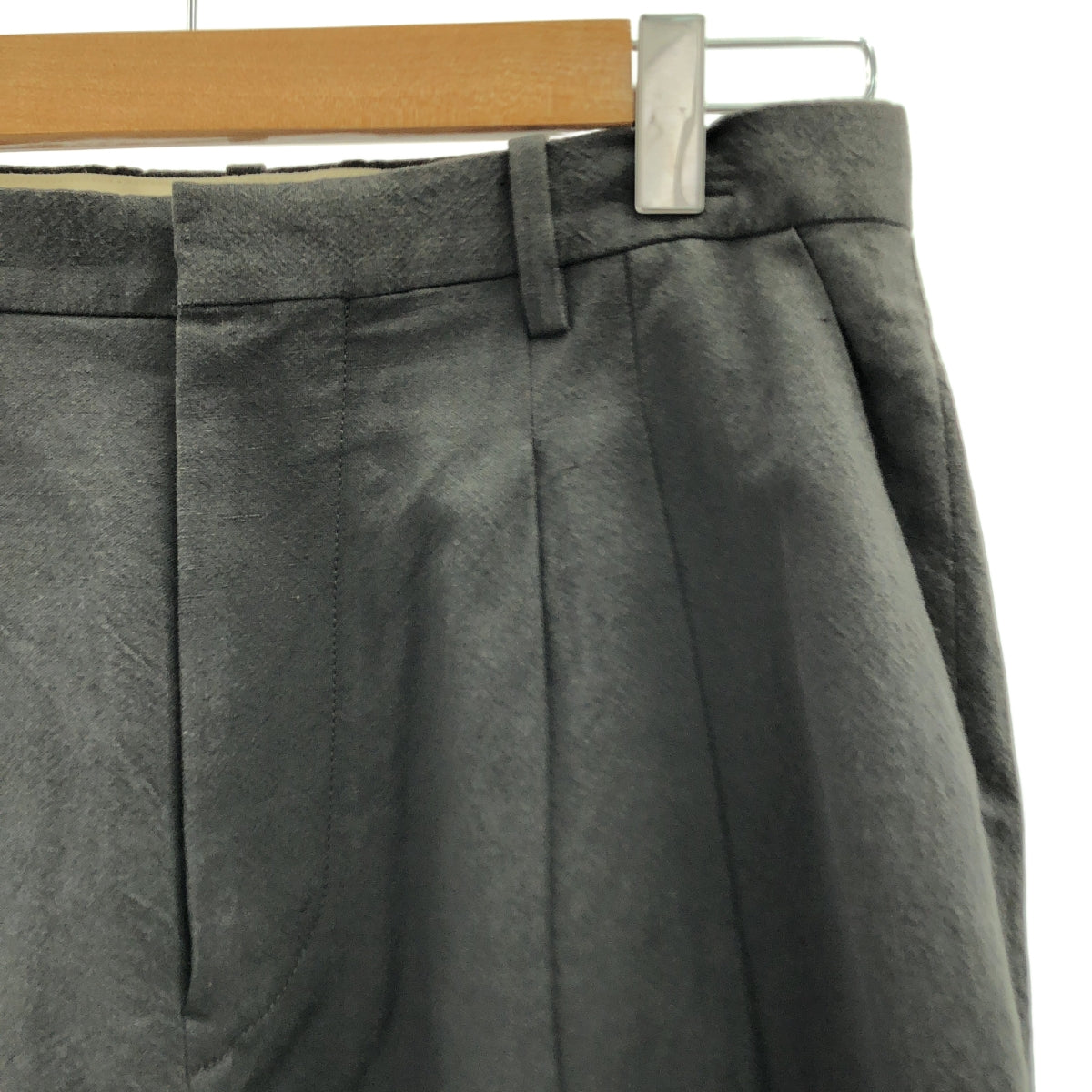 mina perhonen ブラック スラックス mina perhonen / ミナペルホネン | kivi / コットン リネン 2タック