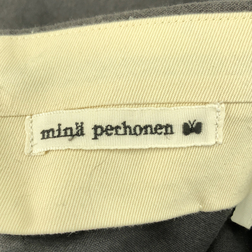 mina perhonen | kivi | 棉麻雙褶闊腿褲 | 36碼 | 炭灰色 | 女款