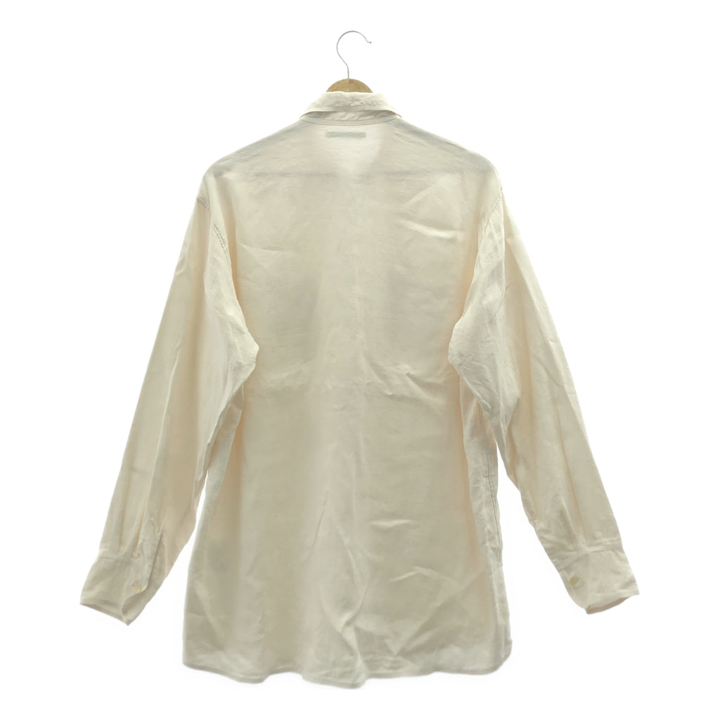 【美品】  MAATEE&SONS / マーティー&サンズ | NOT A PLAIN SHIRTS リネン シルク 二重織 シャツ | 2 | エクリュ | メンズ