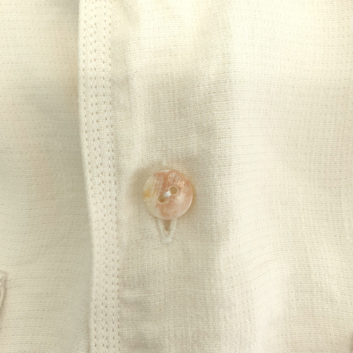 【美品】  MAATEE&SONS / マーティー&サンズ | NOT A PLAIN SHIRTS リネン シルク 二重織 シャツ | 2 | エクリュ | メンズ