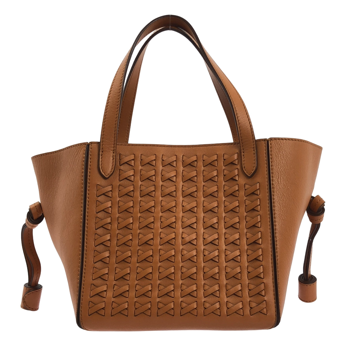 【美品】  J&M DAVIDSON / ジェイアンドエムデヴィッドソン | 2022SS | journal standard L'essage 取扱い / BELLE MINI / レザー 編み込み ハンド トートバッグ | ブラウン | レディース