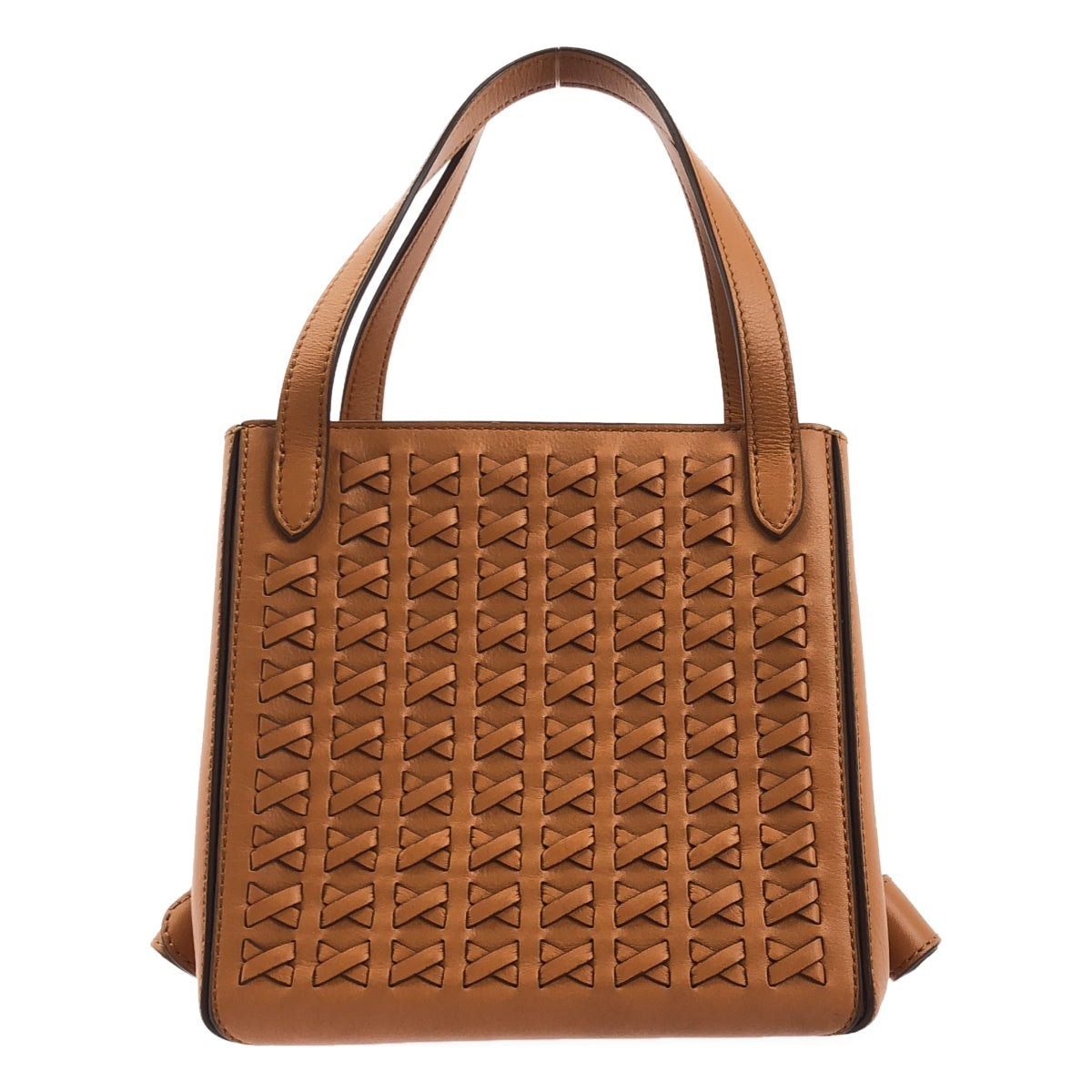 【美品】  J&M DAVIDSON / ジェイアンドエムデヴィッドソン | 2022SS | journal standard L'essage 取扱い / BELLE MINI / レザー 編み込み ハンド トートバッグ | ブラウン | レディース