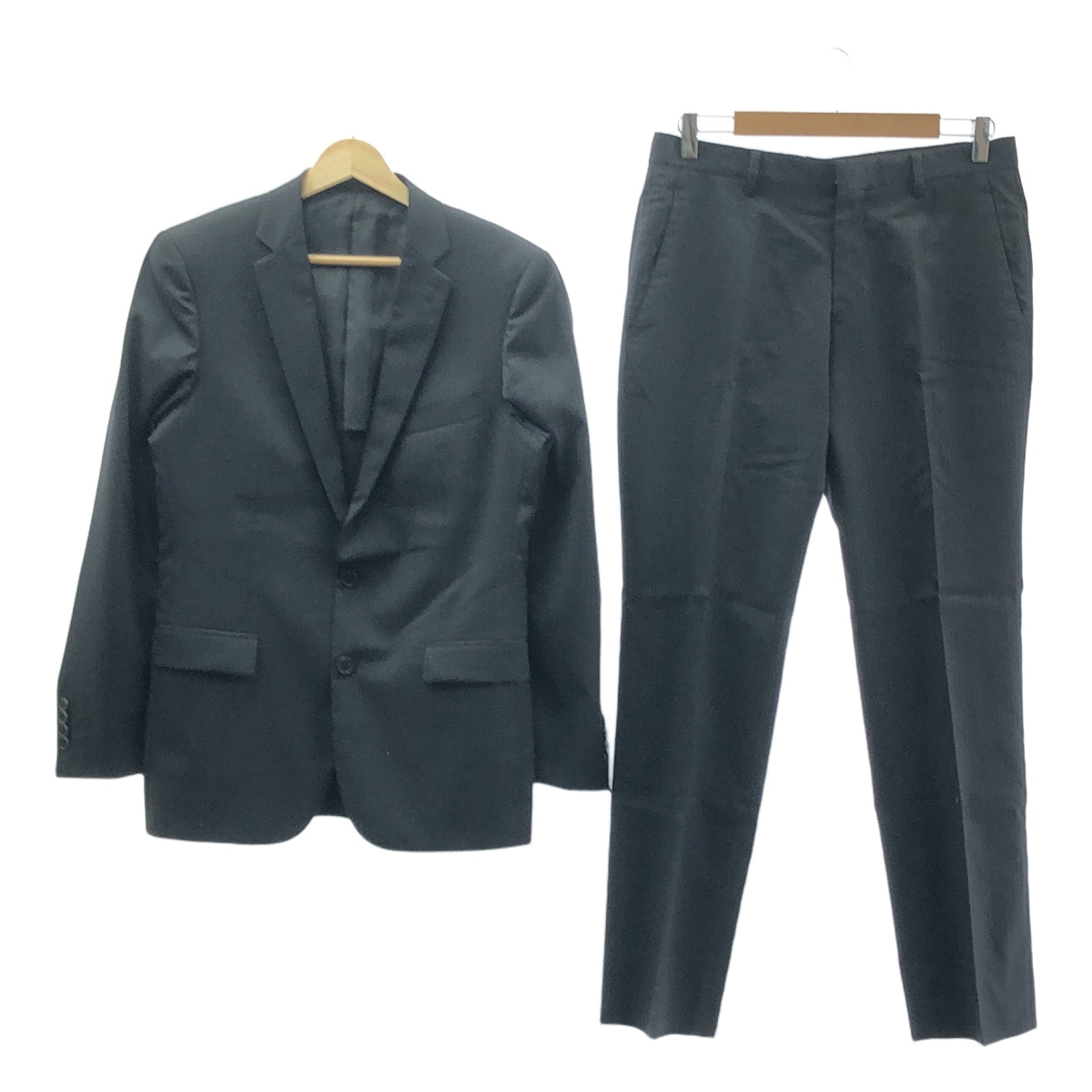UNITED ARROWS | 白標 / Set up 2B 修身外套 / 休閒褲 | 48 | 黑色 | 男款