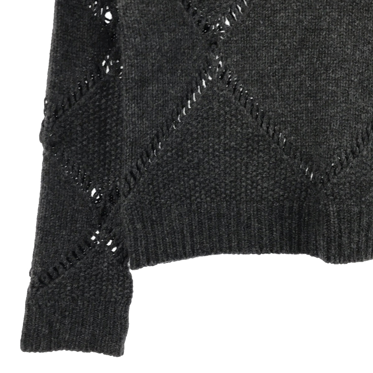 ZADIG&amp;VOLTAIRE | Alpaca blend diamond pattern shoulder button crew neck knit | S | Women's