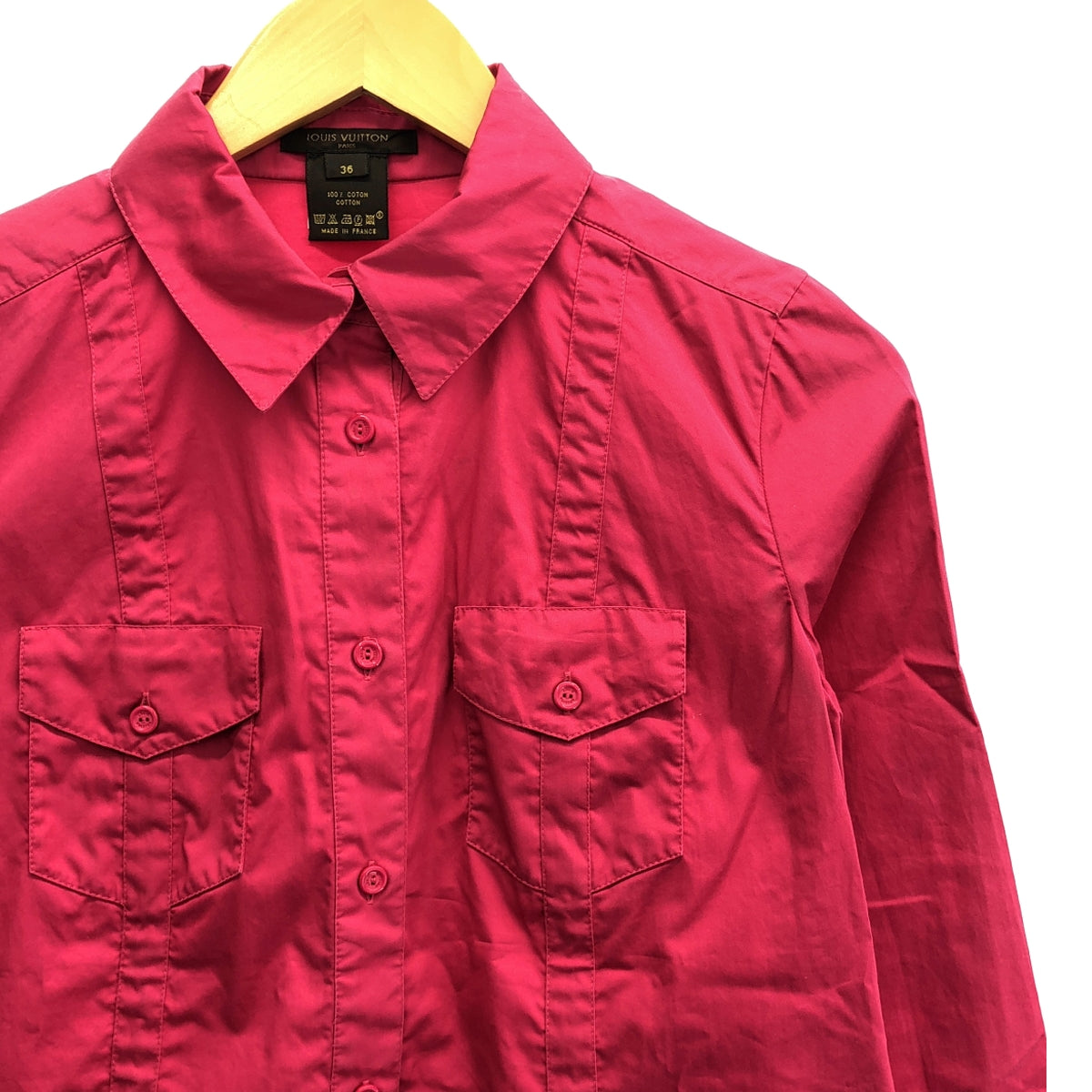 Louis Vuitton | Cotton Long Sleeve Shirt Blouse | Size 36 | Pink | Women's