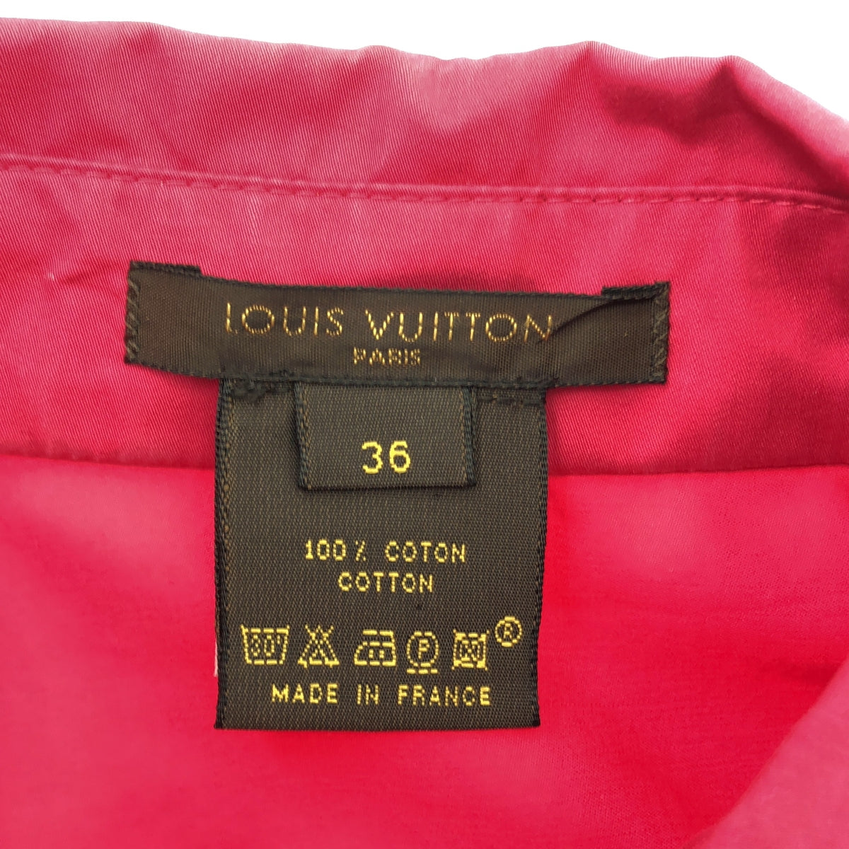 Louis Vuitton | Cotton Long Sleeve Shirt Blouse | Size 36 | Pink | Women's