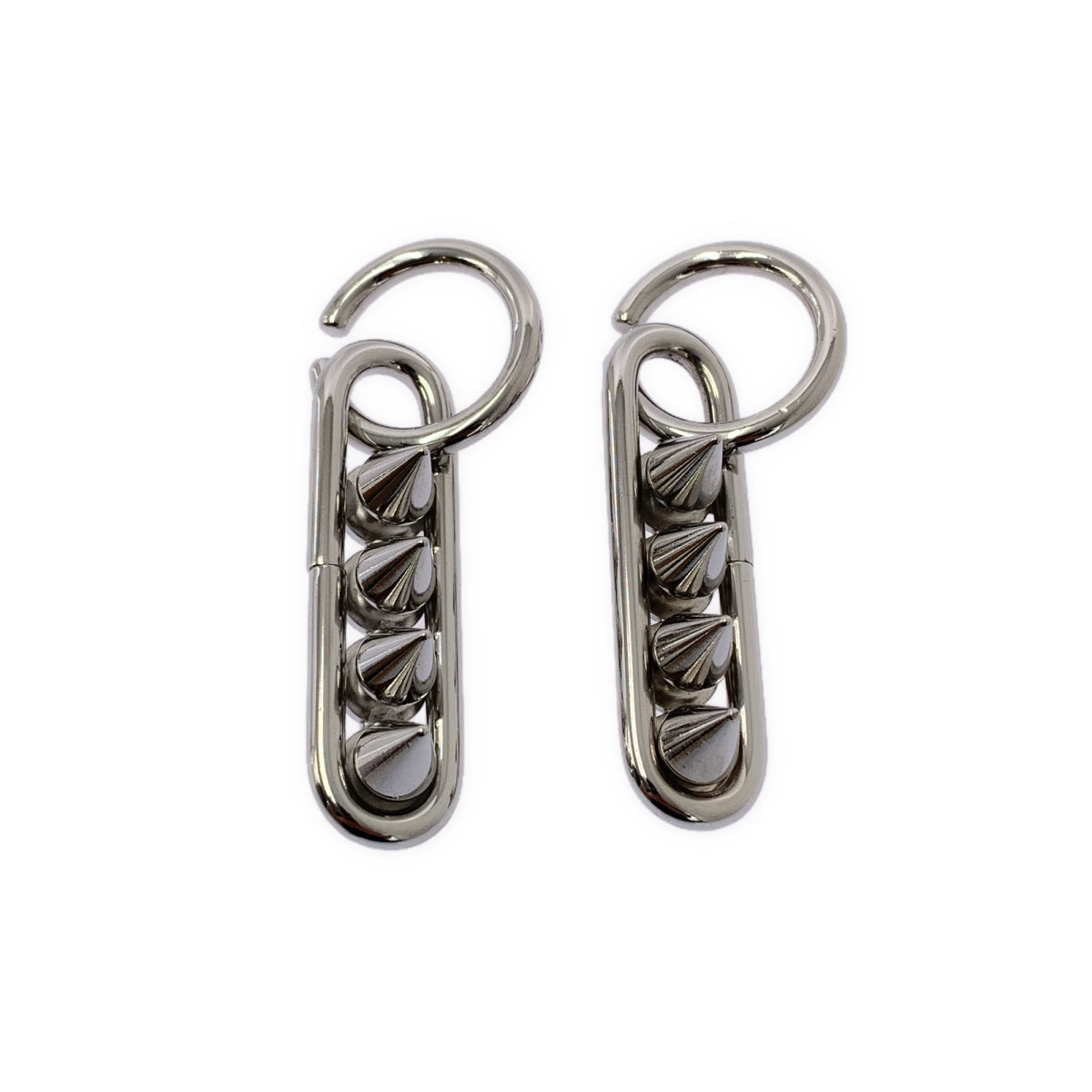 【美品】  JUNYA WATANABE COMME des GARCONS / ジュンヤワタナベ | スタッズ フープ イヤリング | シルバー | レディース