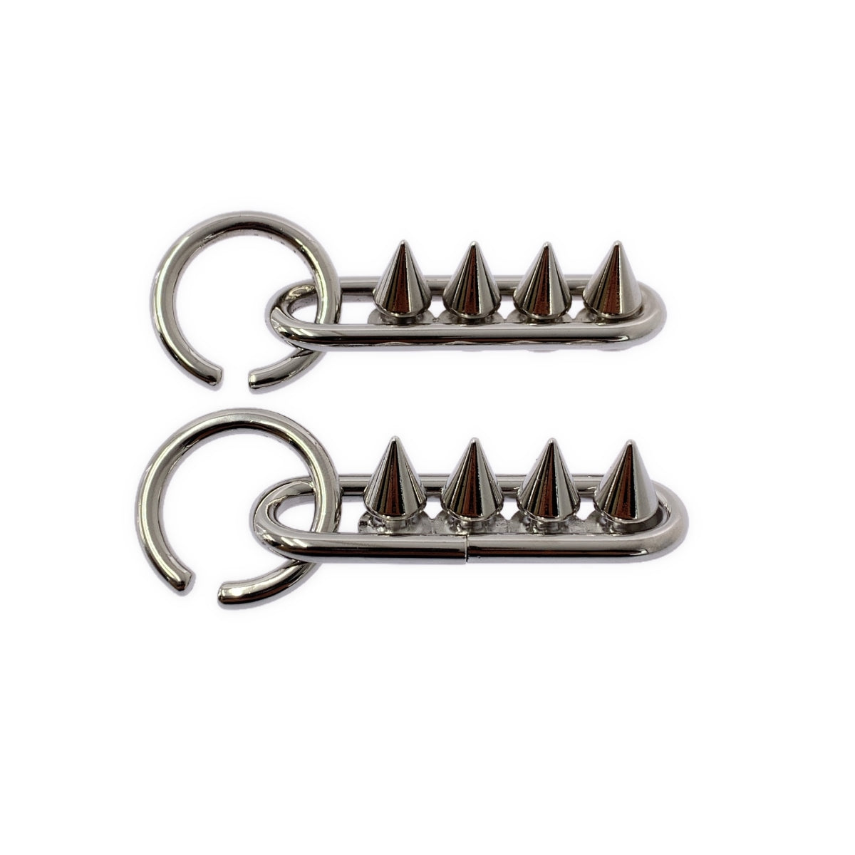 [狀況良好] JUNYA WATANABE COMME des GARÇONS / Junya Watanabe |鑲釘圈形耳環| SHOPBOP銀 |女性的