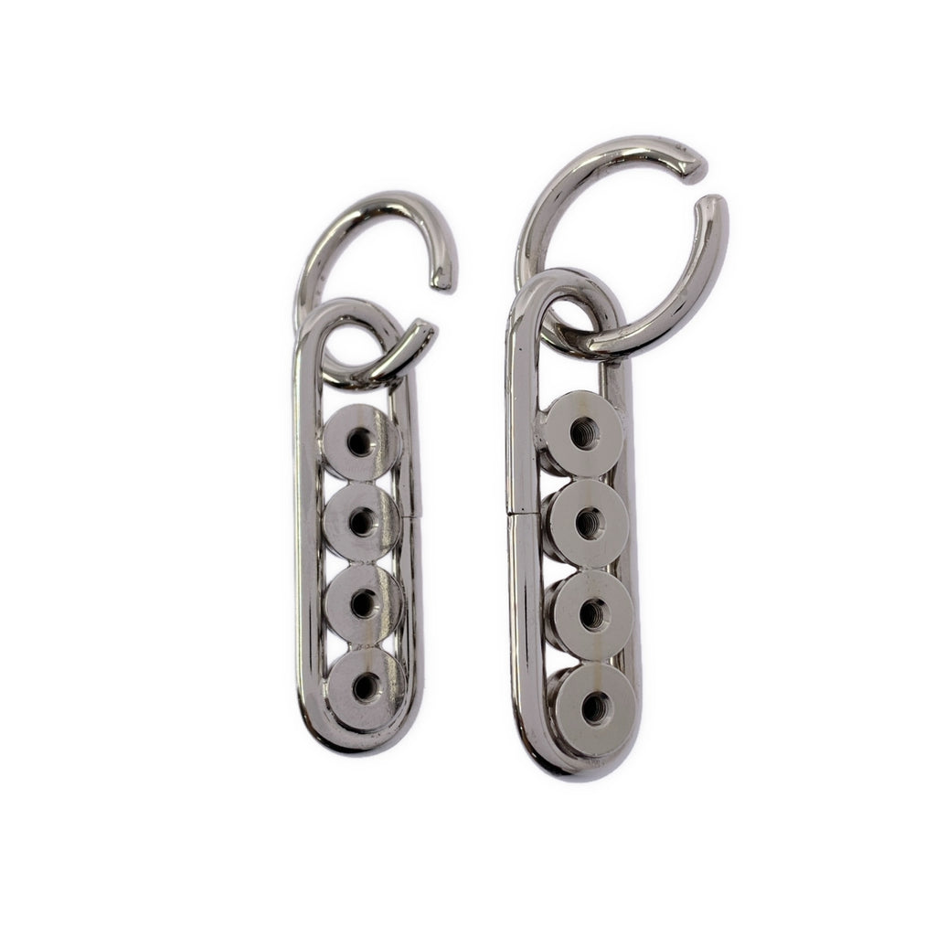 【美品】  JUNYA WATANABE COMME des GARCONS / ジュンヤワタナベ | スタッズ フープ イヤリング | シルバー | レディース
