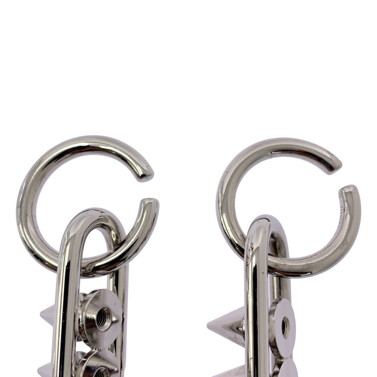 [狀況良好] JUNYA WATANABE COMME des GARÇONS / Junya Watanabe |鑲釘圈形耳環| SHOPBOP銀 |女性的