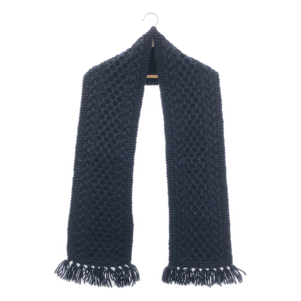INVERALLAN / 인버 앨런 | 울 핸드 니트 프린지 머플러 |