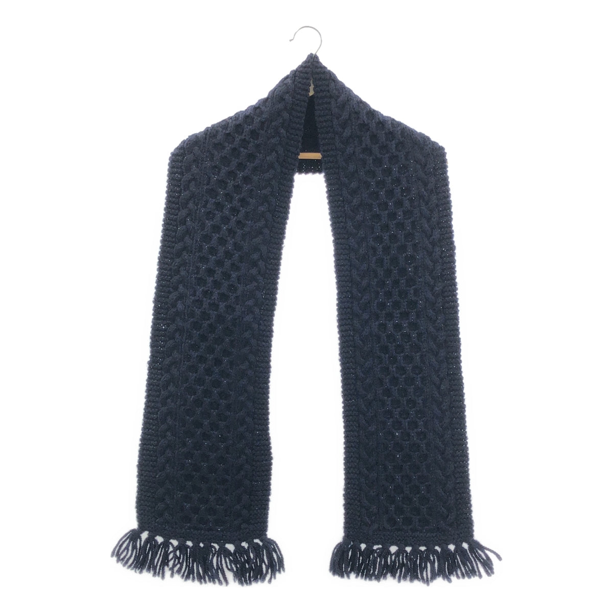 INVERALLAN / 인버 앨런 | 울 핸드 니트 프린지 머플러 |