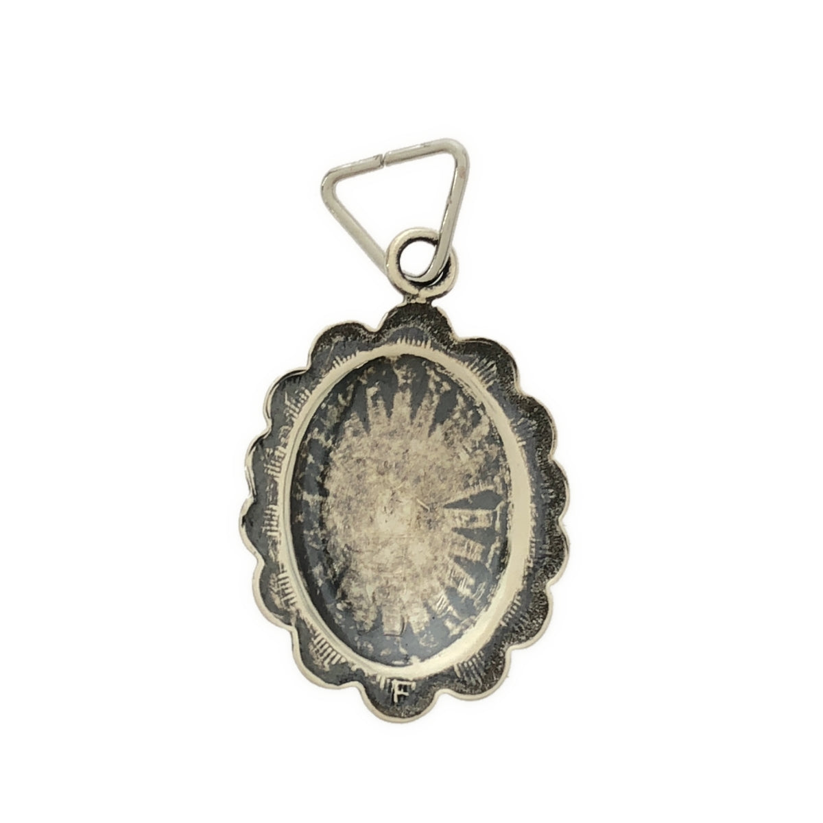 VINTAGE / Vintage clothing | Estimated 40s sterling silver turquoise concho pendant | Silver