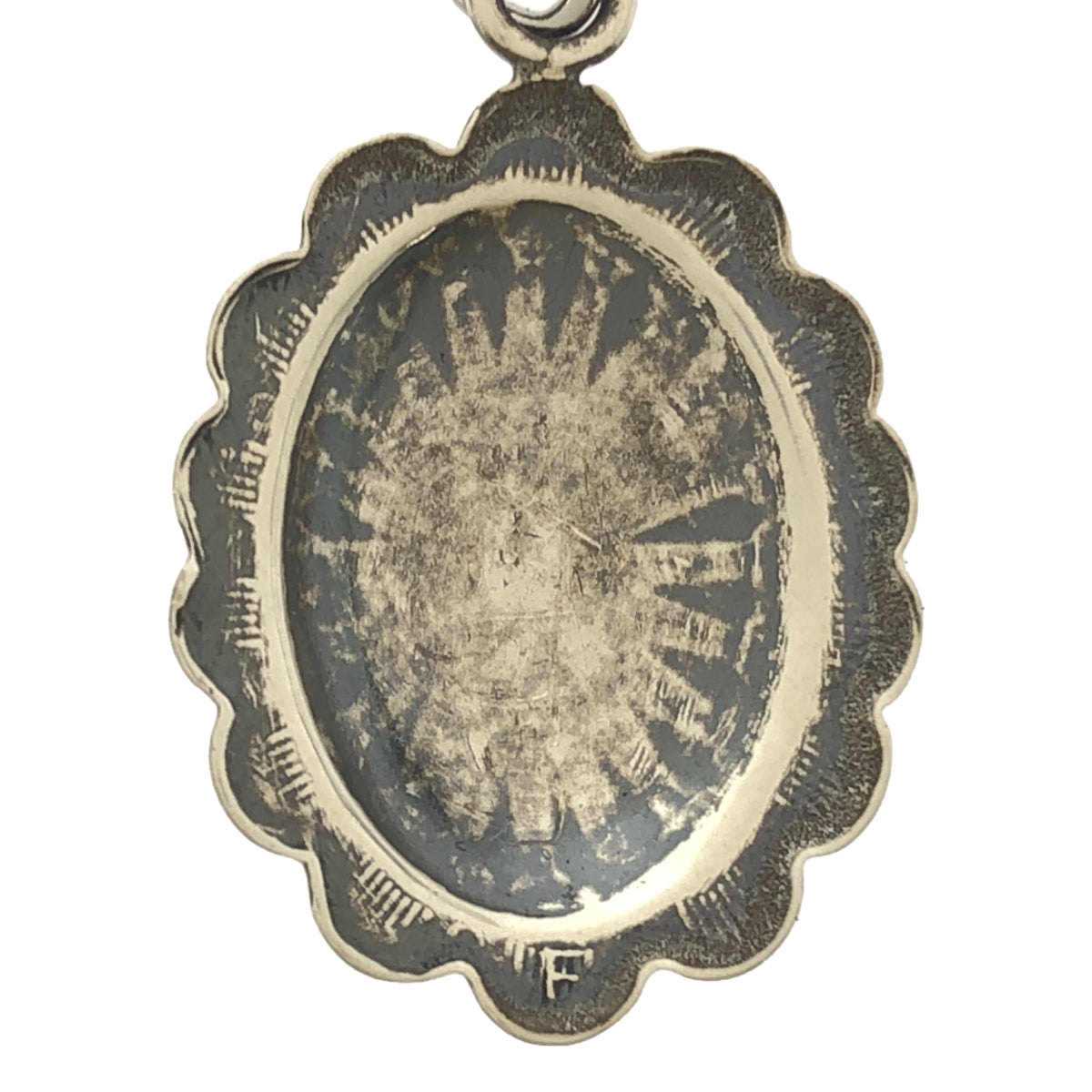 復古 / 復古服裝 |估價 40 年代純銀綠松石康喬吊墜 |銀