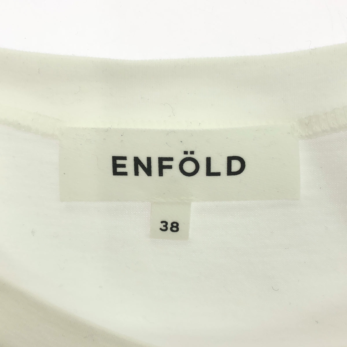 ENFOLD / 엠 폴드 | 2023SS | WAVE HEM T-SHIRT 코튼 변형 웨이브 컷소우 | 38 | 화이트 | 여성