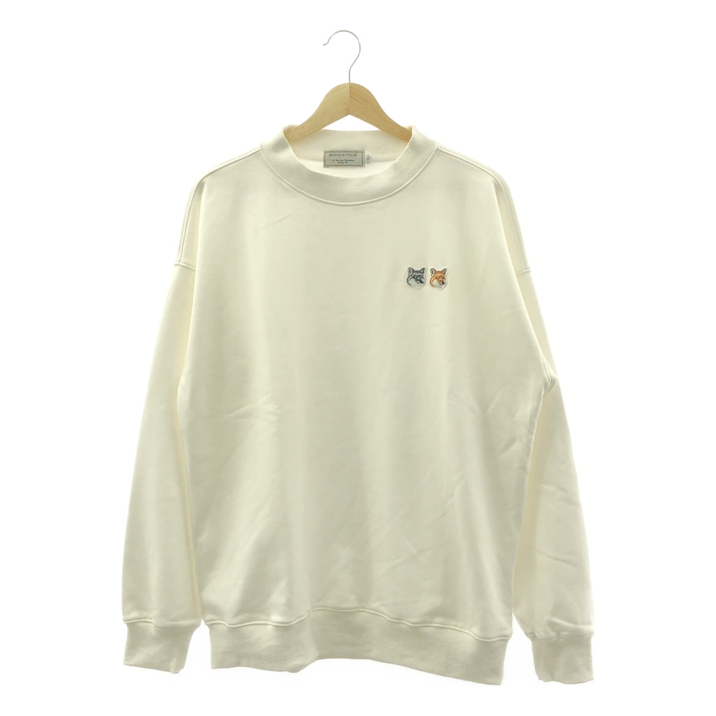 MAISON KITSUNE / 메종 여우 | 패치 크루 넥 오버 스웨트 트레이너 | S | 남성
