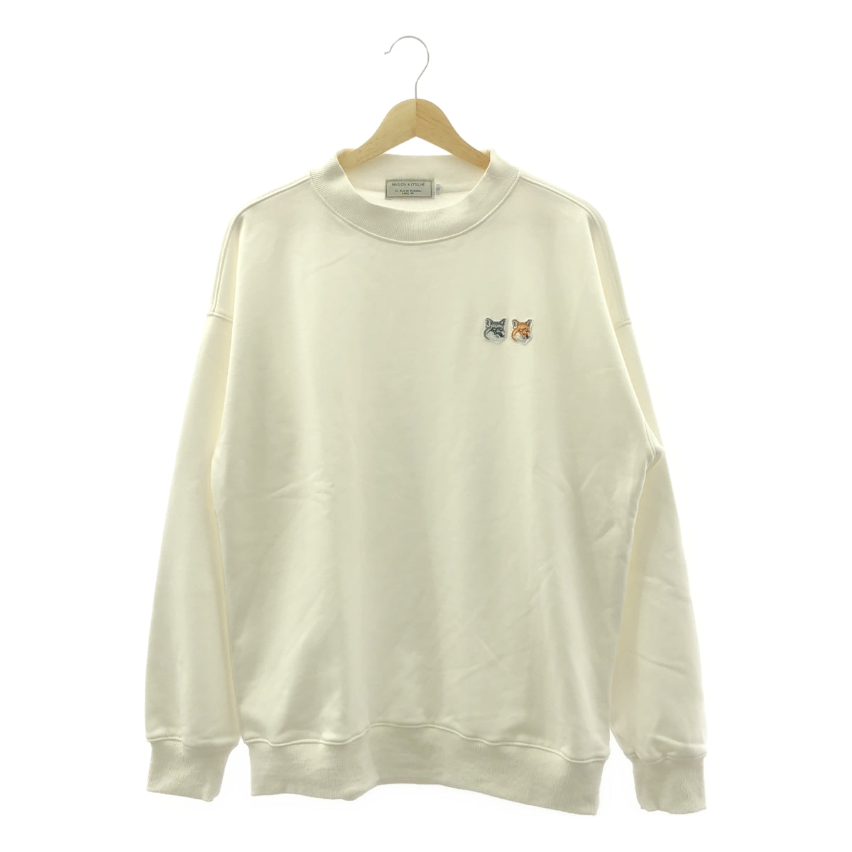 MAISON KITSUNE / 메종 여우 | 패치 크루 넥 오버 스웨트 트레이너 | S | 남성
