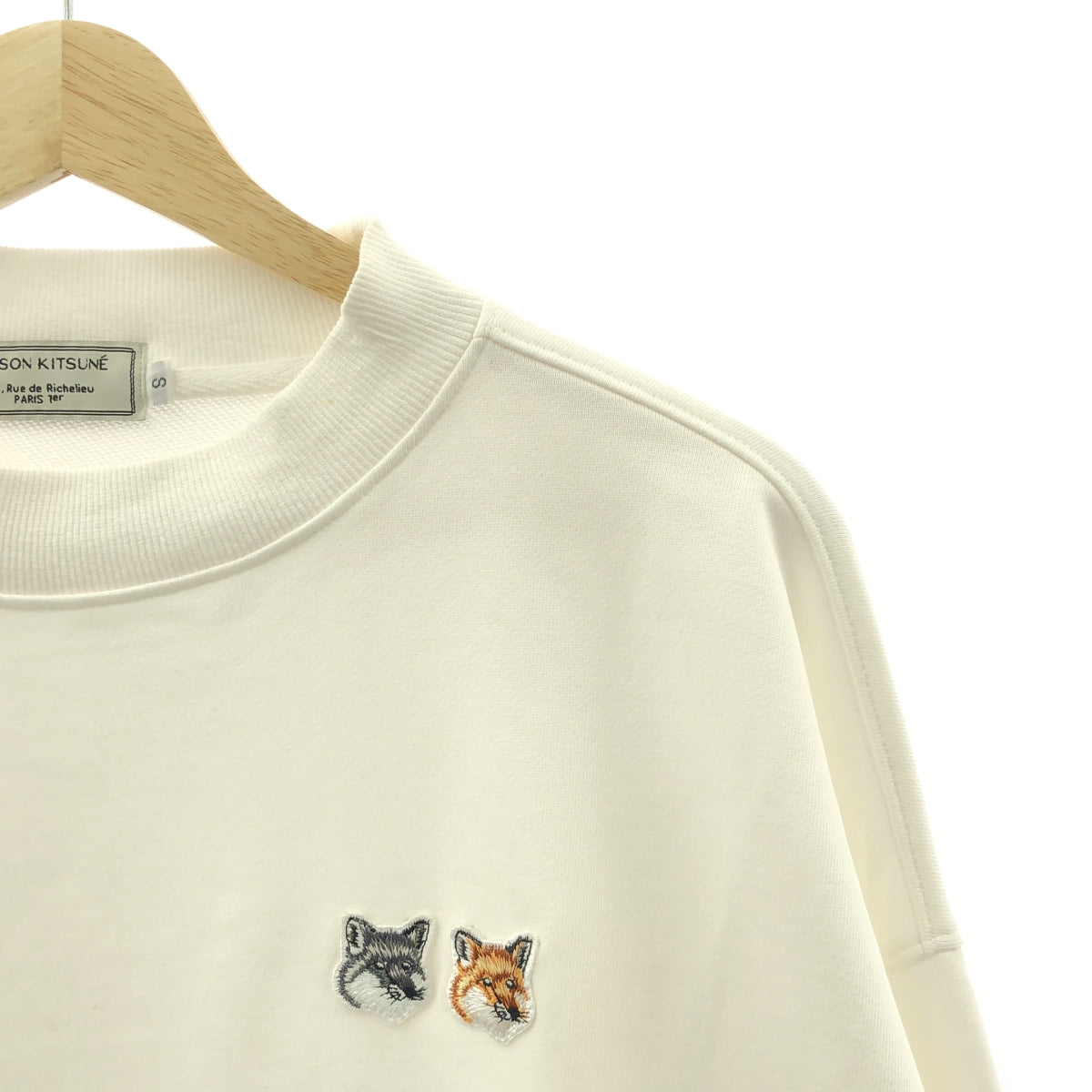 MAISON KITSUNE / 메종 여우 | 패치 크루 넥 오버 스웨트 트레이너 | S | 남성