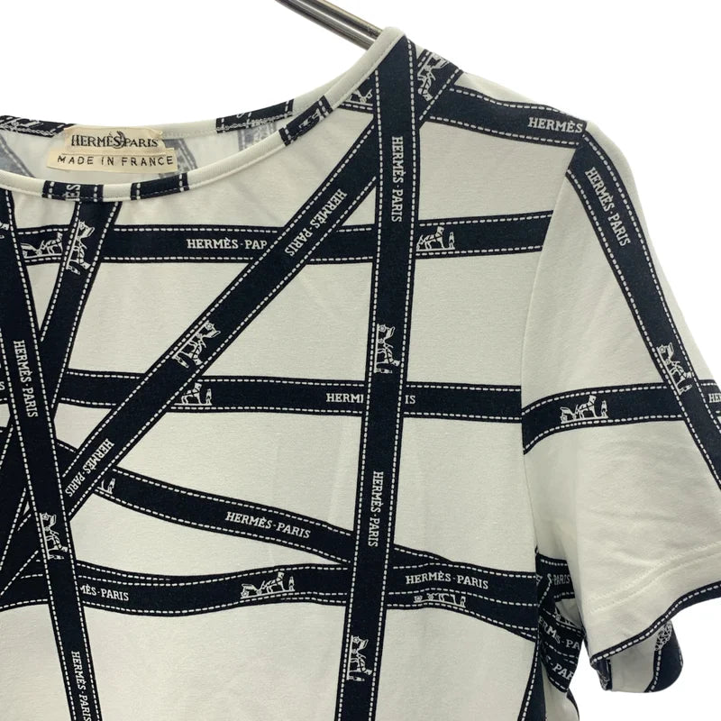 HERMES / エルメス | ボルデュック リボン ロゴ Tシャツ カットソー | SM | レディース