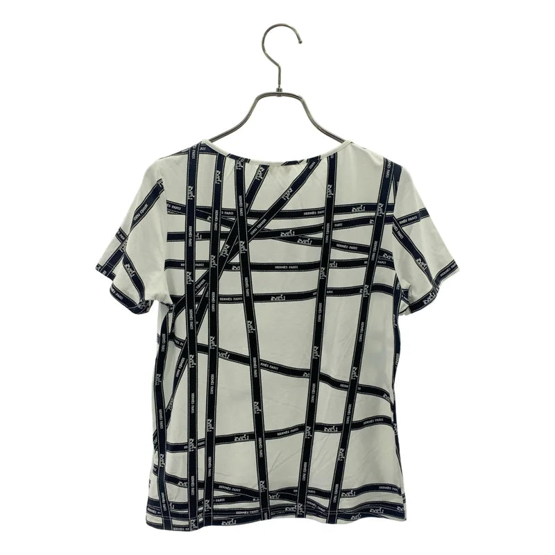 HERMES / エルメス | ボルデュック リボン ロゴ Tシャツ カットソー | SM | レディース