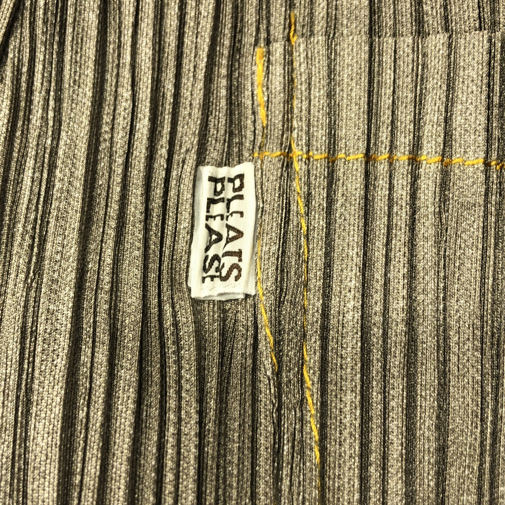 PLEATS PLEASE ISSEY MIYAKE / プリーツプリーズイッセイミヤケ | ステッチワーク イージー パンツ | 4 | カーキ | レディース
